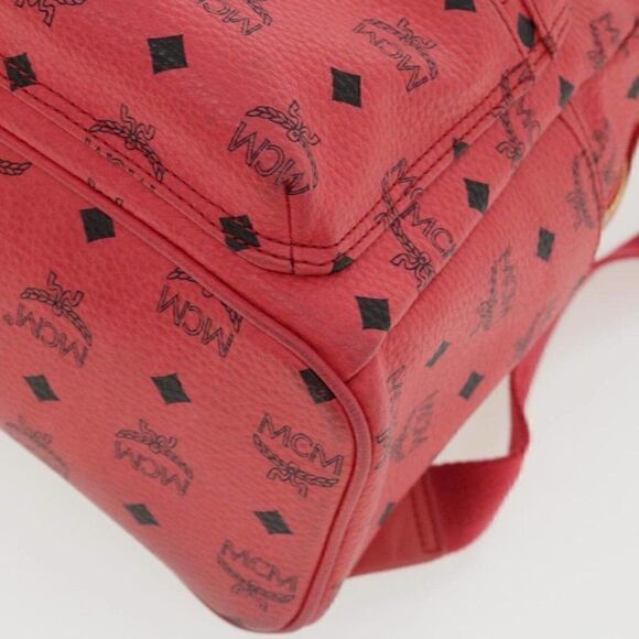 MCM Vicetos Backpack PVC Leather Pink - Picture 14 of 15